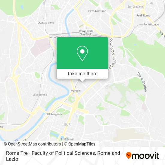 Roma Tre - Faculty of Political Sciences map