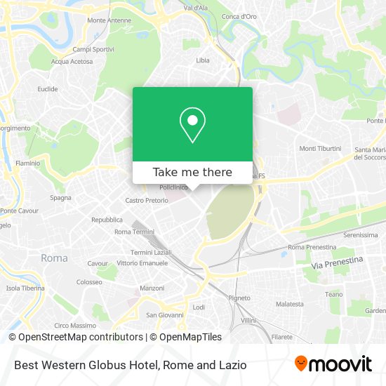Best Western Globus Hotel map
