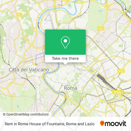 Rent in Rome House of Fountains map