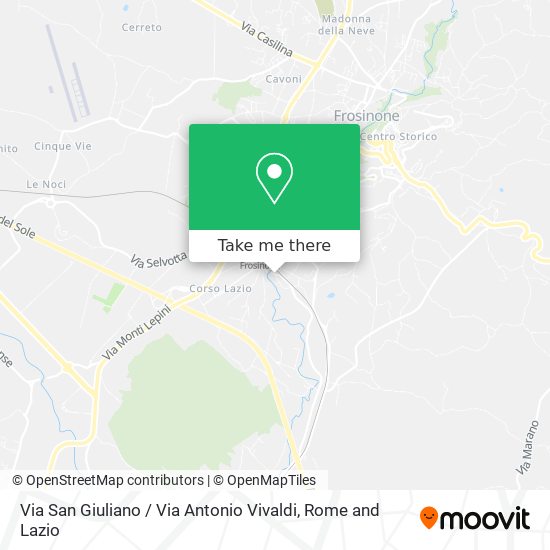 Via San Giuliano / Via Antonio Vivaldi map