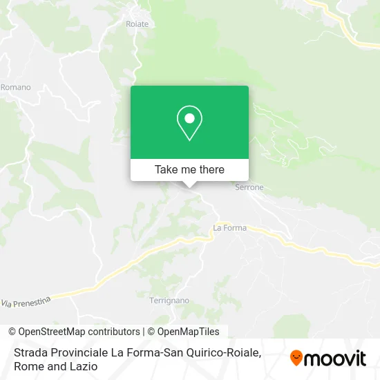 La Forma-San Quirico-Roiale Provincial Road map