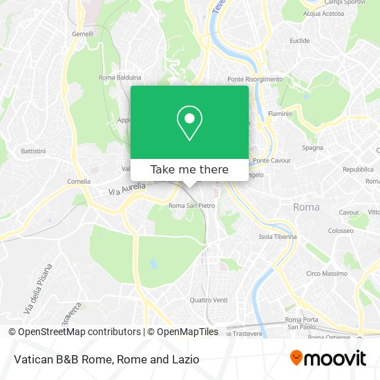 Vatican B&B Rome map