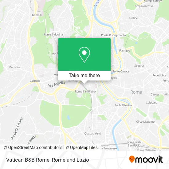 Vatican B&B Rome map