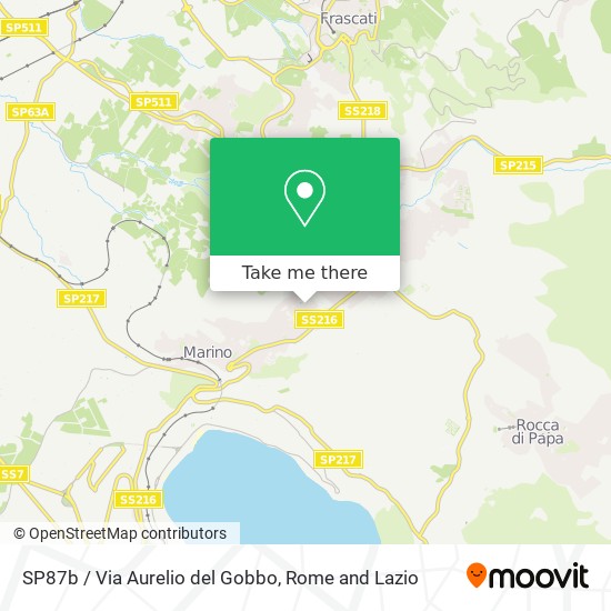 SP87b / Via Aurelio del Gobbo map