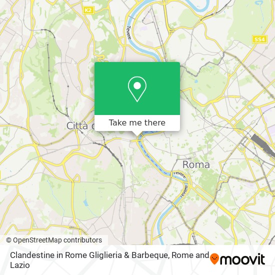 Clandestine in Rome Gliglieria & Barbeque map
