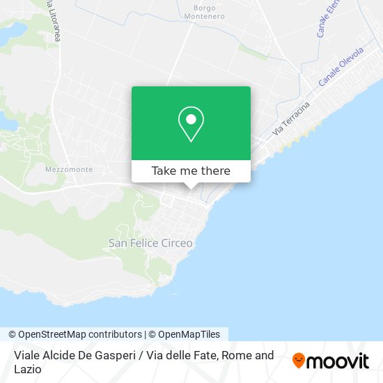 Viale Alcide De Gasperi / Via delle Fate map