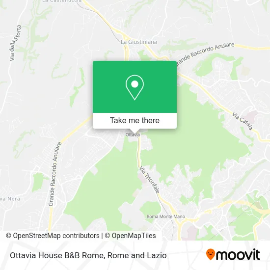 Ottavia House B&B Rome map