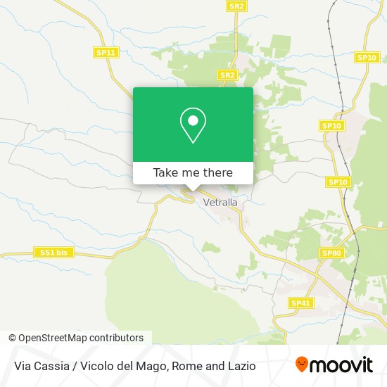 Via Cassia / Vicolo del Mago map