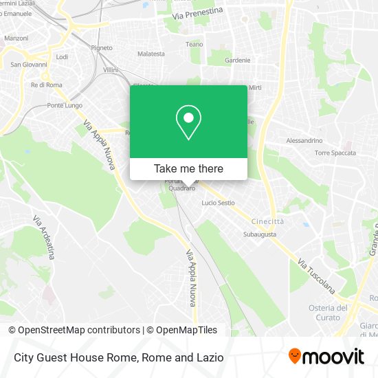 City Guest House Rome map