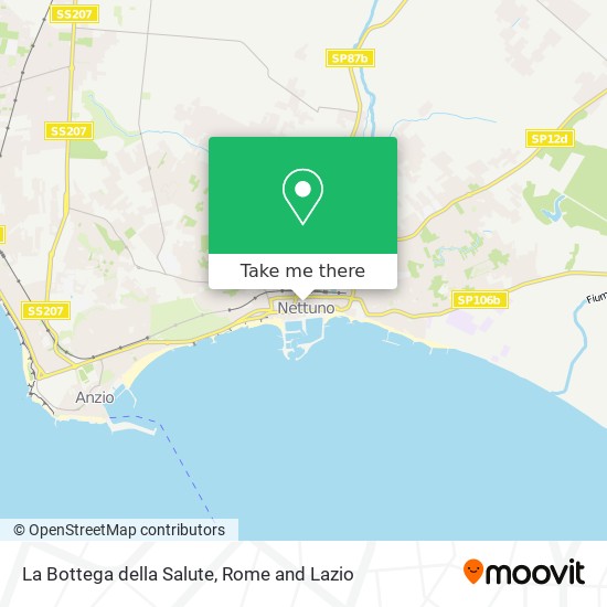 La Bottega della Salute map