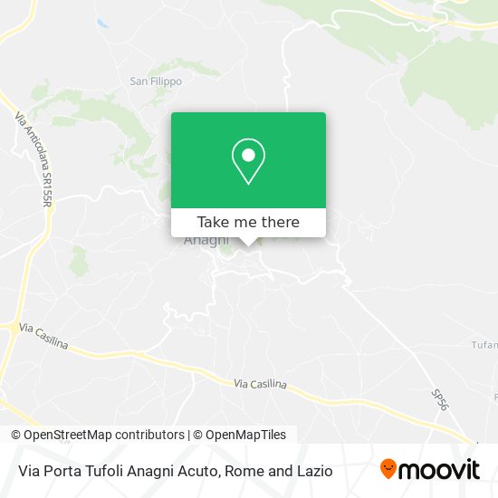 Via Porta Tufoli Anagni Acuto map