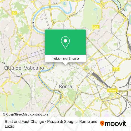 Best and Fast Change - Piazza di Spagna map