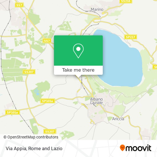 Via Appia map