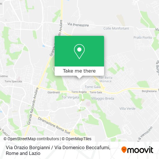 Via Orazio Borgianni / Via Domenico Beccafumi map