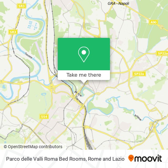 Parco delle Valli Roma Bed Rooms map
