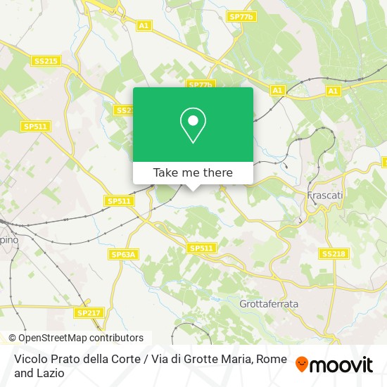 Vicolo Prato della Corte / Via di Grotte Maria map