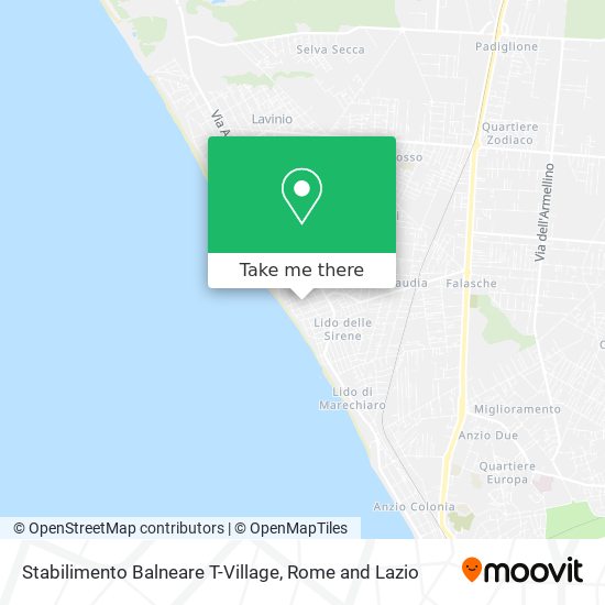 Stabilimento Balneare T-Village map