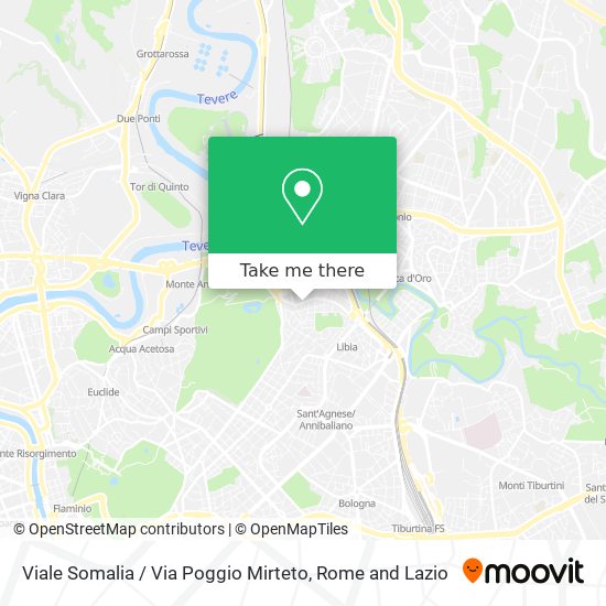 Viale Somalia / Via Poggio Mirteto map