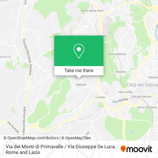 Via dei Monti di Primavalle / Via Giuseppe De Luca map