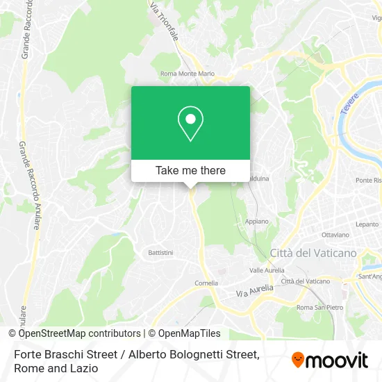 Forte Braschi Street / Alberto Bolognetti Street map