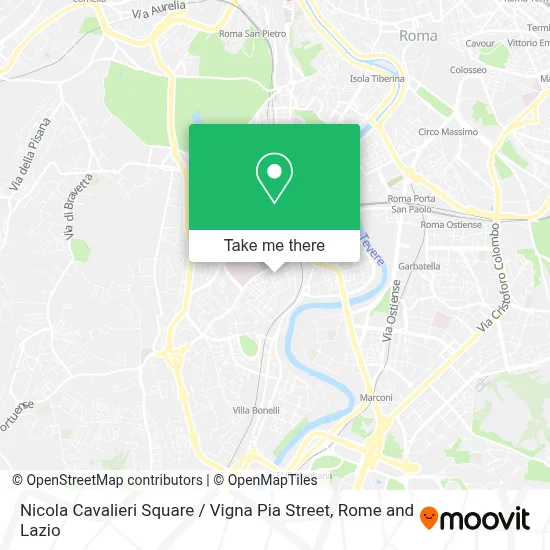 Nicola Cavalieri Square / Vigna Pia Street map