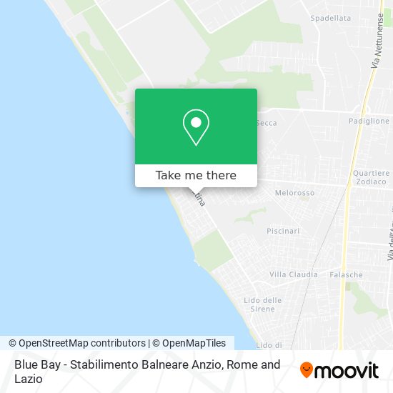 Blue Bay - Stabilimento Balneare Anzio map