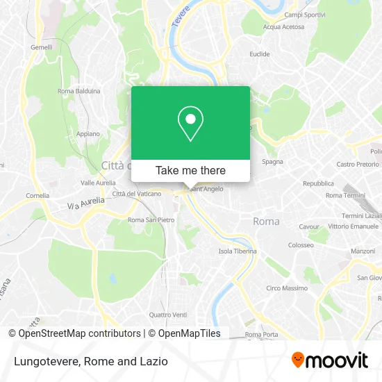 Lungotevere map