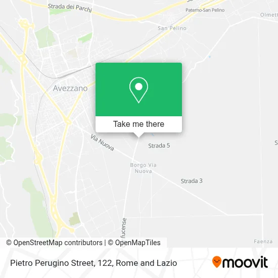 Pietro Perugino Street, 122 map