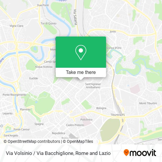 Via Volsinio / Via Bacchiglione map