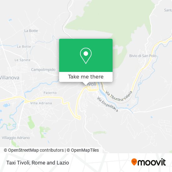 Taxi Tivoli map