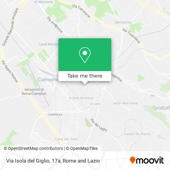 Via Isola del Giglio, 17a map