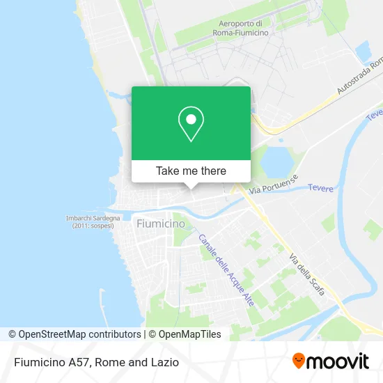 Fiumicino A57 map