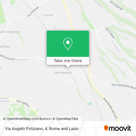 Via Angelo Poliziano, 4 map