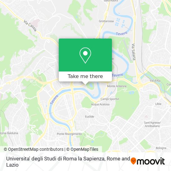 Universita' degli Studi di Roma la Sapienza map