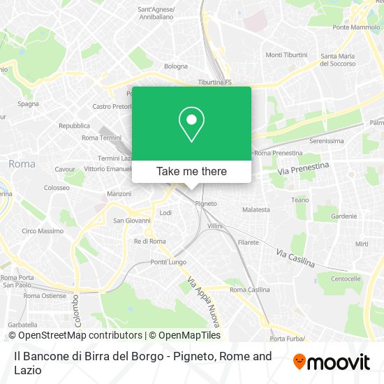 Il Bancone di Birra del Borgo - Pigneto map