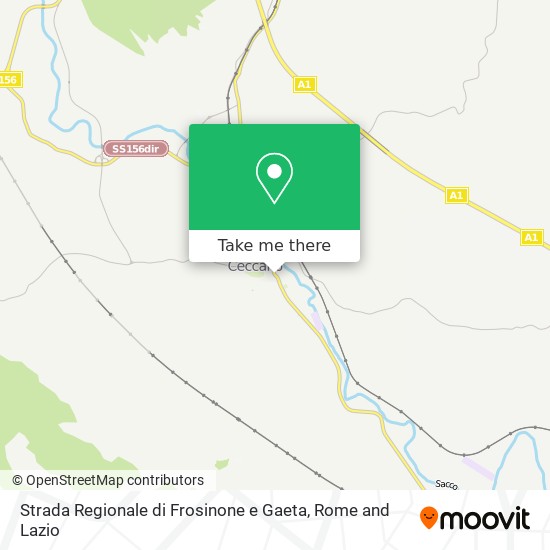 Strada Regionale di Frosinone e Gaeta map