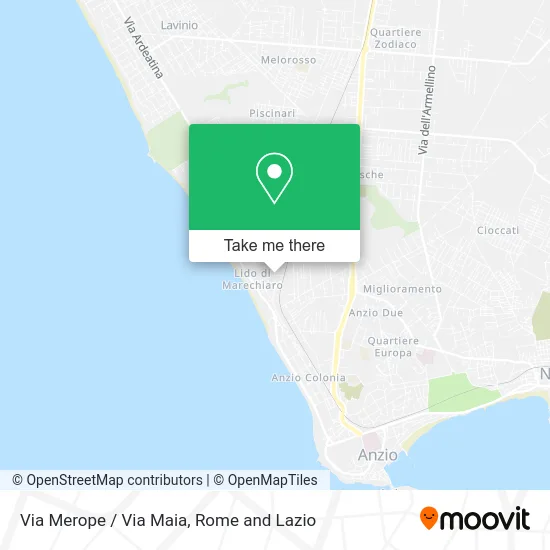 Via Merope / Via Maia map