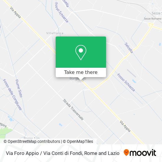 Via Foro Appio / Via Conti di Fondi map