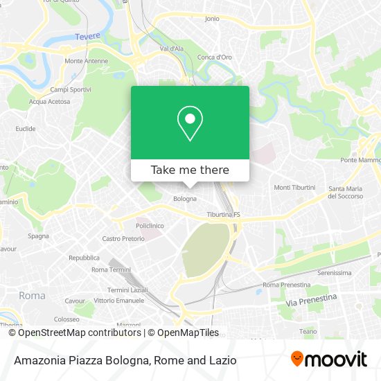 Amazonia Piazza Bologna map