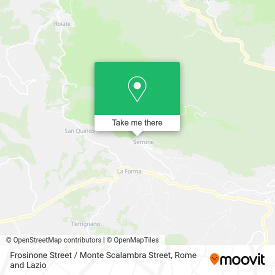 Frosinone Street / Monte Scalambra Street map
