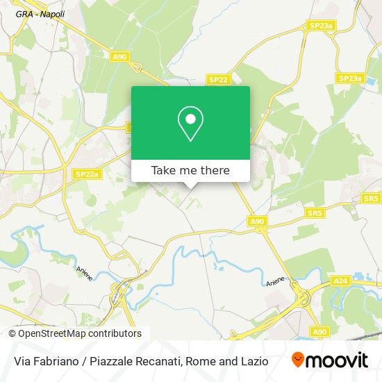 Via Fabriano / Piazzale Recanati map