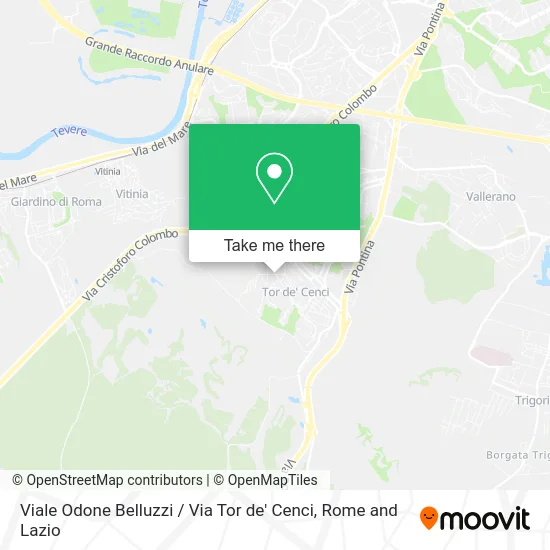 Odone Belluzzi Avenue / Tor de' Cenci Street map