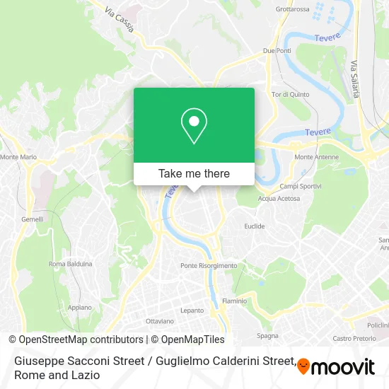 Giuseppe Sacconi Street / Guglielmo Calderini Street map