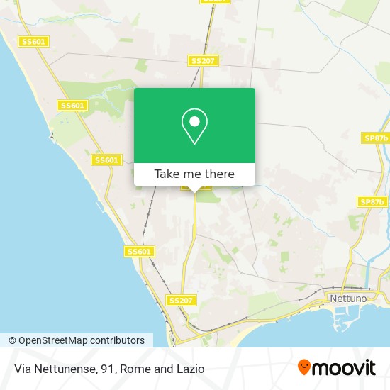 Via Nettunense, 91 map