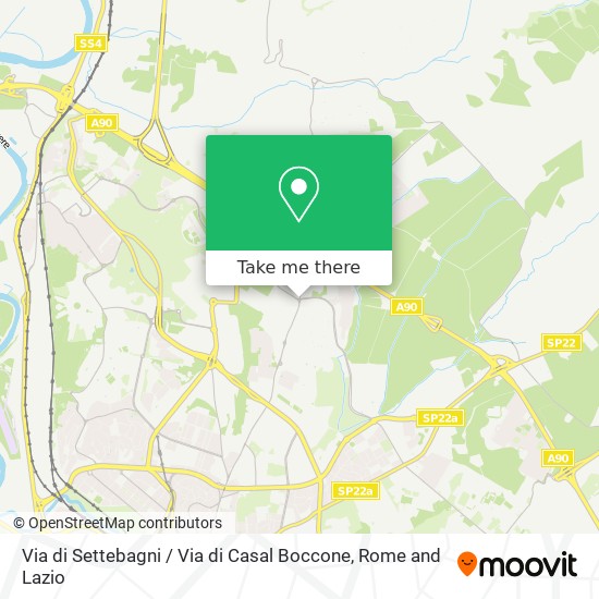 Via di Settebagni / Via di Casal Boccone map