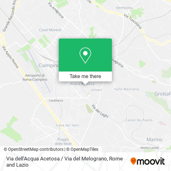 Via dell'Acqua Acetosa / Via del Melograno map