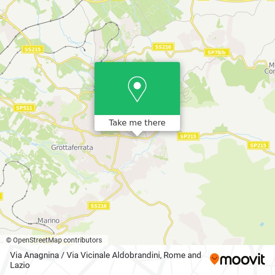 Via Anagnina / Via Vicinale Aldobrandini map