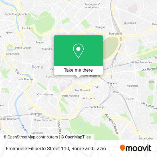Emanuele Filiberto Street 110 map