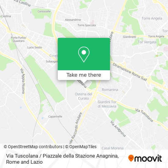 Via Tuscolana / Piazzale della Stazione Anagnina map