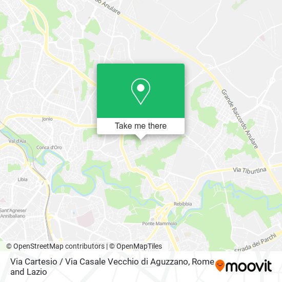 Via Cartesio / Via Casale Vecchio di Aguzzano map